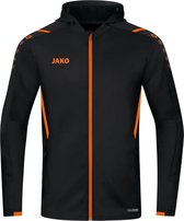 Jako Challenge Jas Met Kap Kinderen - Zwart / Fluo Oranje