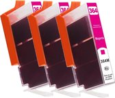 MediaHolland® Huismerk Cartridges 364XL Geschikt voor HP Set van 3 x MAGENTA