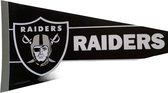 USArticlesEU - Las Vegas Raiders - Oakland Raiders - Logo - NFL - Vaantje - Wimpel - Vlag - American Football - Sportvaantje - Pennant - Zwart/Wit/Grijs - 31 x 72 cm