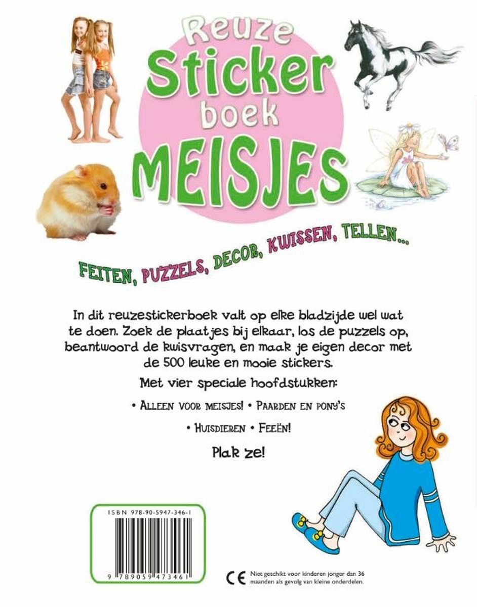 Loodgieter voorbeeld Integraal Reuze stickerboek meisjes | 9789059473461 | Boeken | bol.com