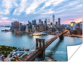 Poster New York - Brug - Skyline - 40x30 cm