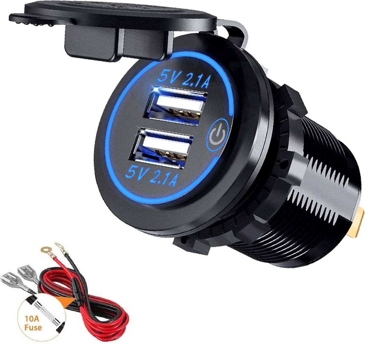 USB-oplader, dubbele USB-oplader voor autolader