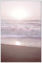 JUNIQE - Poster in kunststof lijst Sunset Halfmoon Bay -40x60 /Roze