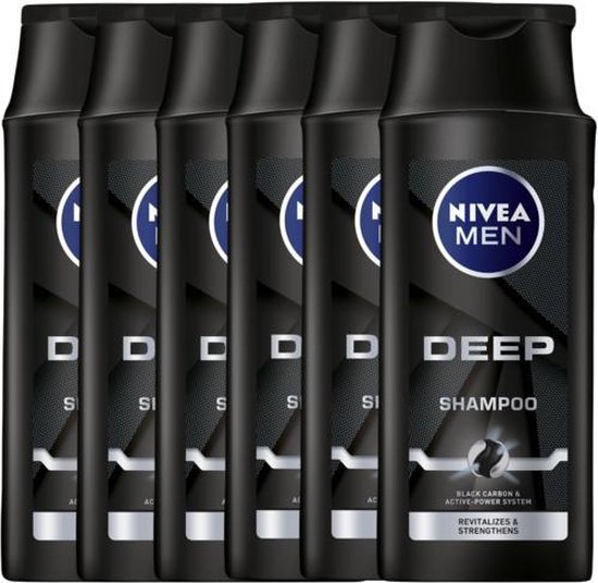 NIVEA MEN Deep Shampoo - 6 x 250 ml