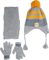 Kitti 3-Delig Winter Set | Muts met Fleecevoering - Sjaal - Handschoenen | 4-8 Jaar Jongens | Retry-02 (K2170-09)