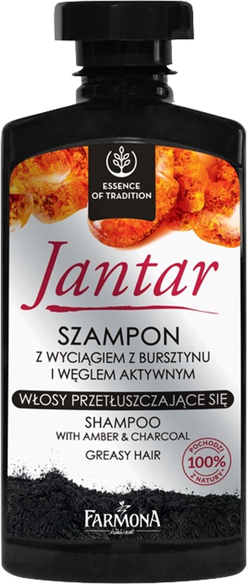 Jantar Hair Shampoo Amber & Charcoal For Greasy Hair 330 Ml