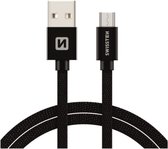 Swissten Micro-USB naar USB kabel - 1.2M - Zwart