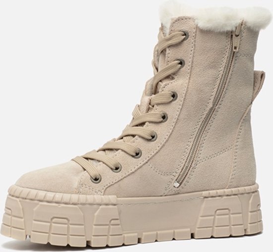 Tamaris Veterboots beige - Maat 39 | bol.com