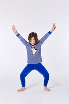 Woody pyjama jongens/heren - blauw-wit gestreept - ijsbeer - 212-1-PLC-V/912 - maat 128