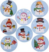 500 LOVV Kerststickers-Stickers Kerstmis-Sluitstickers Kerst-Beloningsstickers-Op Rol