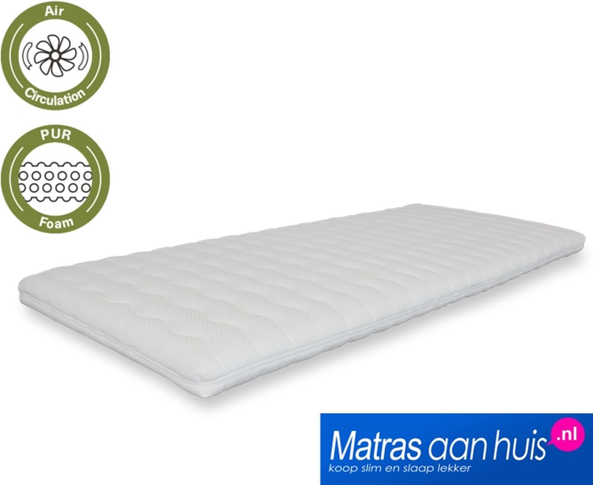 Topdekmatras - Topper 120x190 - Koudschuim HR60 8cm - Soft + Bamboo tijk