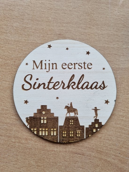 Mijn eerst Sinterklaas - foto bordje - 1e sinterklaas - sint en piet - 5 december - foto - new born - baby
