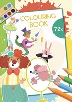 kleurboek  circus vol met circus dieren 72 kleurplaten