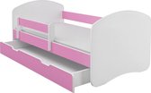 Kinderbed - Klassiek roze - 180x80 - incl. matras - incl. bedlade - incl. roze beddengoed set