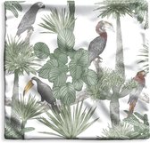 Kussenhoes 60x60 cm - Natuur - Vogels - Bomen - Katoen / Polyester - Voor Binnen
