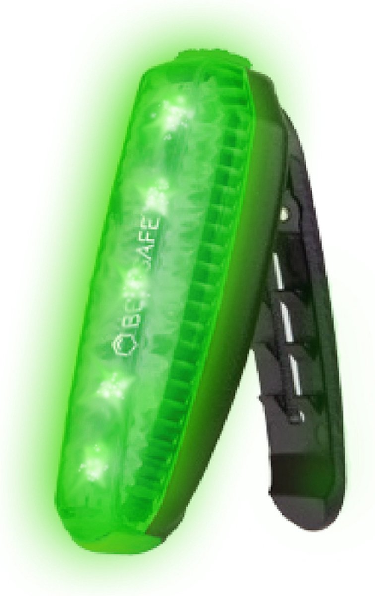 Led Clip Light USB | BEE SAFE - Green - | hardloop verlichting | sportarmband