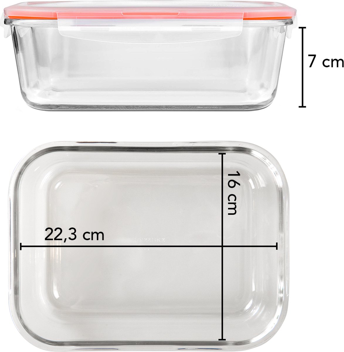 Lock & Lock LLG224T Ovenglas voor magnetron en oven, glas, transparant 15,5 x 15,5 x 6,9 cm op kleur gesorteerd Lock & Lock LLG224T Ovenglas voor magnetron en oven, glas, transparant 15,5 x 15,5 x 6,9 cm op kleur gesorteerd
