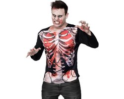 Vegaoo - Zombie skelet t-shirt voor volwassenen