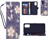 Samsung Galaxy S21 Bookcase hoesje met print - Butterflies And Flowers 3D