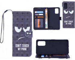 Bookcase Geschikt voor: Motorola G10 / G20 / G30 hoesje met print - Don't Touch My Phone 3D
