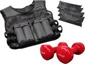 Tunturi - Fitness Set - Vinyl Dumbbell 2 x 3 kg - Gewichtsvest 10 kg