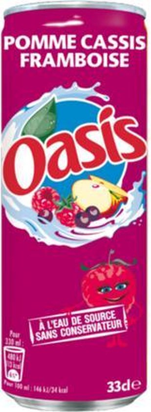 Oasis - Appel Cassis Framboos - Blik - 24 x 33 cl