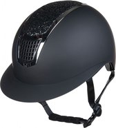 Veiligheidshelm cap Glamour Shield zwart/zilver maat 53-55 cm