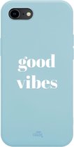 iPhone 7/8/SE 2020 Case - Good Vibes Blue - xoxo Wildhearts Short Quotes Case