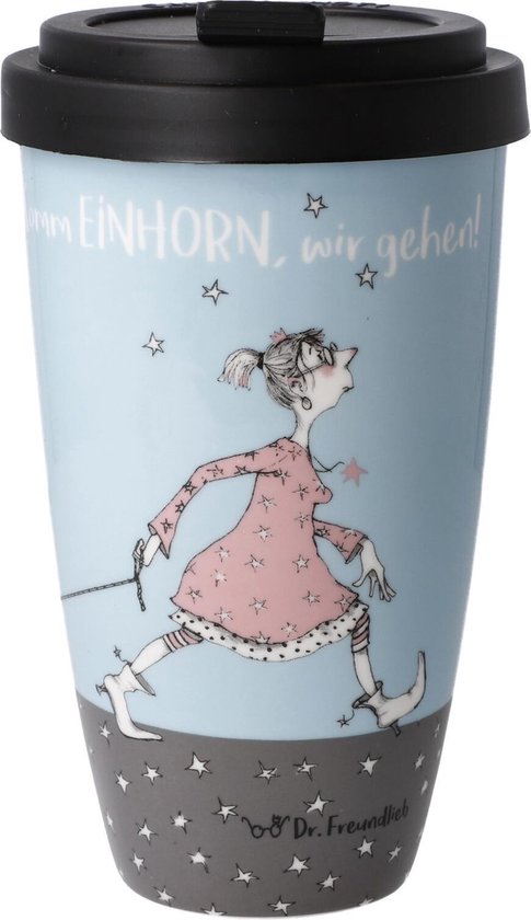 Goebel - Barbara Freundlieb | Koffie / Thee Mok Die sind doch alle verrückt | Beker to go - porselein - 500ml