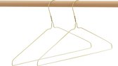 ACAZA Set van 60 goud-groene Kledinghangers, Fijne Dunne Kapstokken, Luxe Metalen Hangers voor Dames/Heren/Volwassenen, Metaal, Goud - Groen