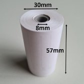 Thermorol 57x30x8 wit - per doos à 50 rollen