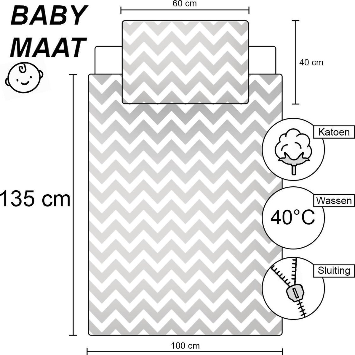Housse de couette lit bébé - Baby Bugs - 100 x 140 cm