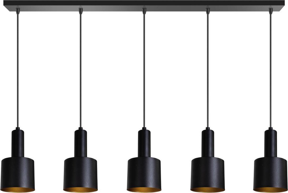 ETH Sledge Hanglamp 5x E27 Zwart