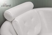 Home & Comfort Luxe badkussen - nekkussen voor in het bad - anti slip - zuignappen - waterdicht - wit