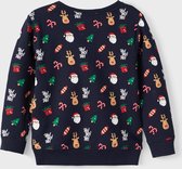 NAME IT MINI NMMRACHRISTMAS SWEAT BOX BRU Jongens Trui  - Maat 92