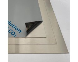RVS 304 vlakke plaat - 1mm, 400x200mm