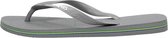 Havaianas Brasil Logo Unisex Slippers - Steel Grey/Steel Grey - Maat 43/44