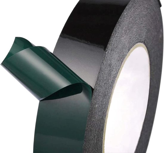24ME® Foam Tape - Zwart - Montagetape - 1cm x 1mm x 3M Schuimtape -... | bol.com