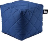 Extreme lounging - B-box - Quilted - Poef - Outdoor & Indoor - Aquablauw