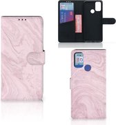 GSM Hoesje Alcatel 1S (2021) Flip Case Marble Pink