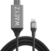 WAEYZ - USB C naar HDMI - 2 Meter Kabel – USB C naar HDMI adapter Kabel Voor Smartphone - Laptop - Macbook