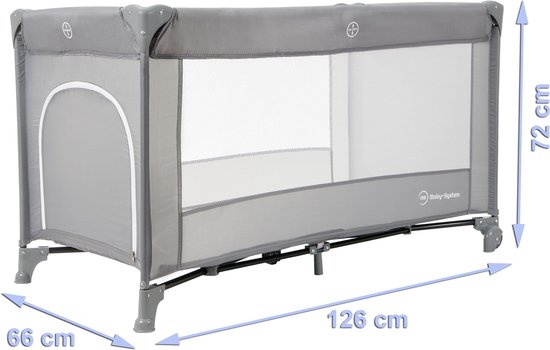 steno Korea Mok Moby-System Reisbedje Reiswieg / Box Happy Traveler - Grijs - campingbedje  met matras... | bol.com