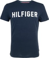 Tommy Hilfiger lounge hilfiger logo O-hals shirt blauw - S