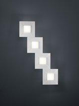 Bankamp DIAMOND Plafondlamp LED 4x8W/800lm Rechthoekig Lichtgrijs