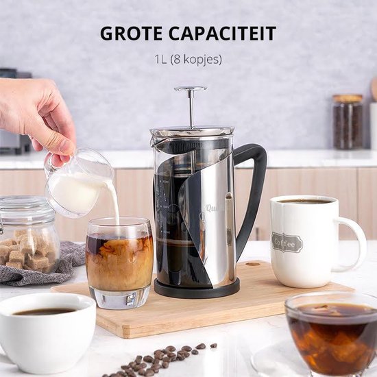 Qualitá French Press – Cafetiere Koffie – Koffiemaker – Coffee Maker –  Franse Pers -... | bol.com