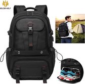 Golden Wolf Backpack - Rugzak - Zwart - 45 Liter