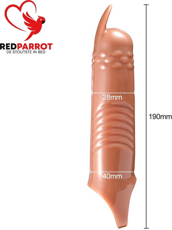 Foto: Verlengende penis sleeve grotere penis mouw bdsm intenser orgasme voor hem past om iedere penis