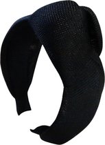 Jessidress® Bruids Diademen Hoofdband Luxe Haarband Dames diadeem met knoop - Zwart