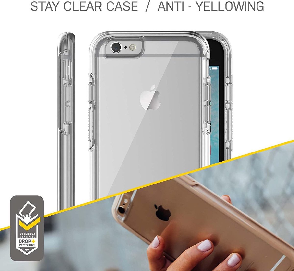 Apple iPhone 6/6s, Transparante Gestroomlijnde Val Bescherming Hoesje, Symmetry Clear Series, Transparant