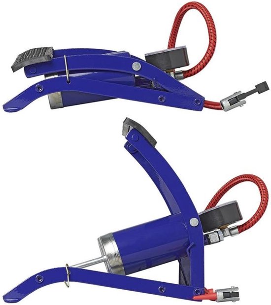 ProPlus Voetpomp met manometer - dubbele cilinder - max. 7 bar - incl. 3 ventieladapters van ProPlus — afbeelding 4
